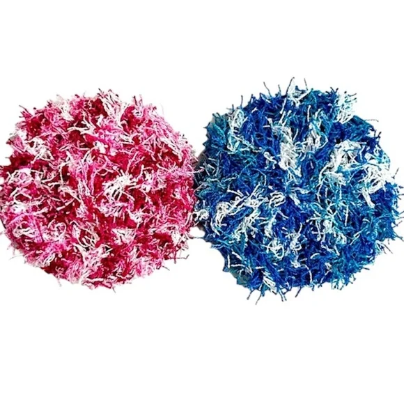 Hand Crafted Colorful Scrubbing Kitchen or Spa Pads Reusable Crocheted Polyester - Picture 5 of 11